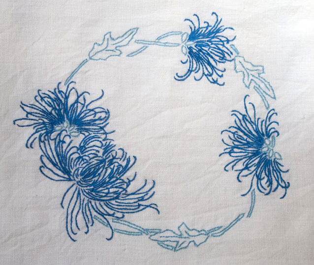 Embroidered chrysanthemum